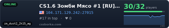 CS1.6 Зомби Мясо #1 [RU] — AZURE-GAMING.RU