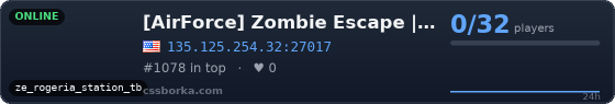 [AirForce] Zombie Escape | FREEVIP+Events+AP