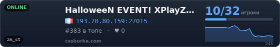 HalloweeN EVENT! XPlayZM.CSBlackDevil.com ZP UltimateX | Respawn | VIP 22-00 ★ Points ®