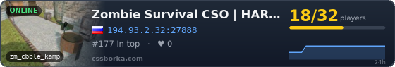 Zombie Survival CSO | HARDCORE [LVL|AMMO]