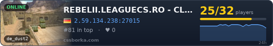 REBELII.LEAGUECS.RO - CLASSIC SERVER | VIP FREE