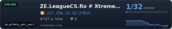 ZE.LeagueCS.Ro # Xtreme Zombie Escape (+18)