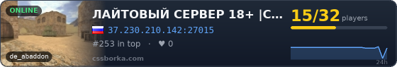ЛАЙТОВЫЙ CEPBEP 18+ |CSVERNEM.RU|