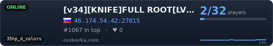 [v34][KNIFE]FULL ROOT[LVL|SНОР|CW][18+]