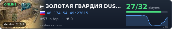  ►      ЗОЛОТАЯ ГВАРДИЯ DUST2 |͇̿P͇̿U͇̿B͇̿|