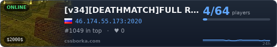 [v34][DEATHMATCH]FULL ROOT[LVL|SНОР|CW|VIP][18+]