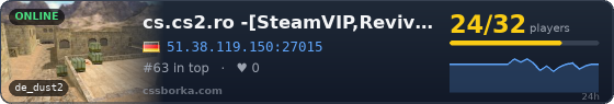 cs.cs2.ro -[SteamVIP,Revive,Skins,Levels,BATTLEPASS]