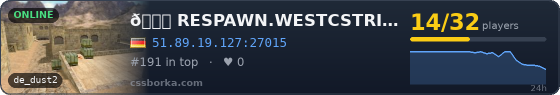 👑 RESPAWN.WESTCSTRIKE.RO | EST. 2016 | LEGENDARY CSDM