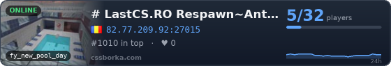 # LastCS.RO Respawn~AntiCheat~2xJump~SpawnProtect~1000FPS