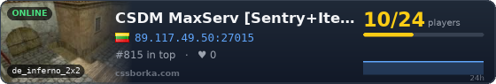 CSDM MaxServ [Sentry+Items Mod] [Пушки+Лазеры]