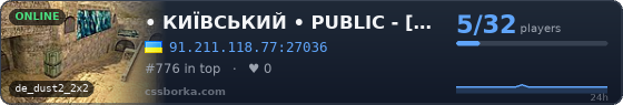 • КИЇВСЬКИЙ •  PUBLIC - [ CS-KYIV.TOP ] - [ 18+ ]