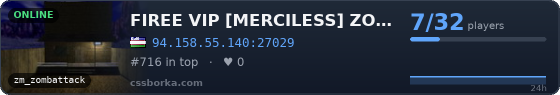 FIREE VIP [MERCILESS] ZOMBIE SERVER@