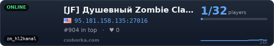 [JF] Душевный Zombie Classic CSO © Jail-Fun.Ru