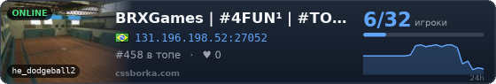 BRXGames | #4FUN¹ | #TOP10 [VIP]+SKINS+MENU+ARMAS