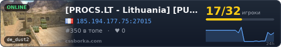 [PROCS.LT - Lithuania] [PUBLIC SERVER] *=FREE VIP=* 凸(-_-)凸