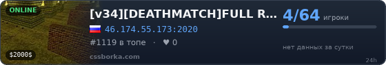 [v34][DEATHMATCH]FULL ROOT[LVL|SНОР|CW|VIP][18+]