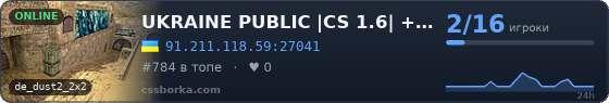 UKRAINE PUBLIC |CS 1.6| +18