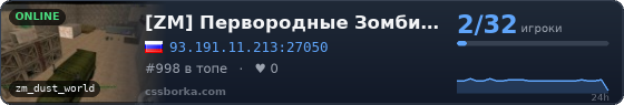[ZM] Первородные Зомби [FreeVIP]