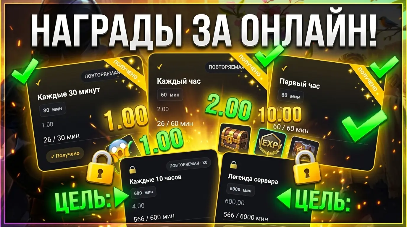 Награды за игру на сервере | PTR